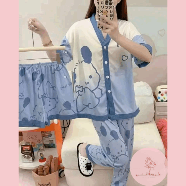 ✨👗 بيجامة 3 قطع